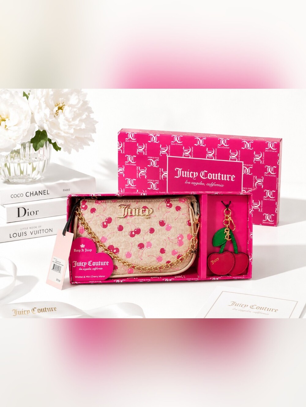 Juicy Couture Cherry Status Convertible Wristlet Set NIB - Picture 2 of 6